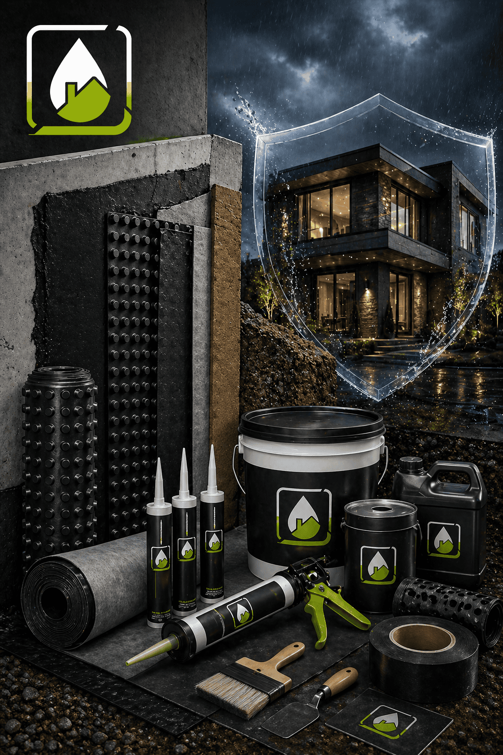Flood Tech waterproofing products for basement protection and waterproofing solutions.